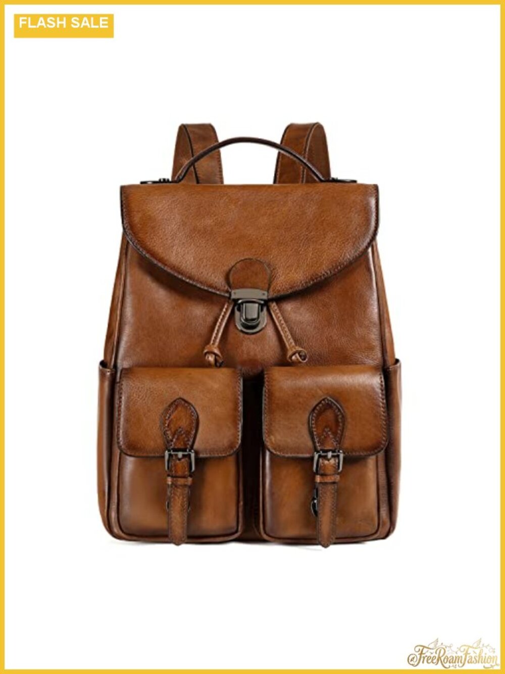 Vintage Genuine Leather Backpack Purse Fashion Rucksack Retro Daypack